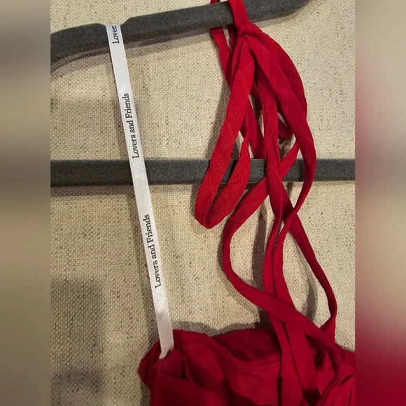 Lovers + Friends Amy Red cherry Mini Dress Size Small | EUC Revolve $148 - Picture 9 of 13